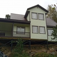 Фото готовых работ - Каркасный дом 7х13 м., с мансардой