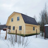 Фото готовых работ - Баня из проф. бруса камерной сушки 8х9 м., с мансардой (Б-55)