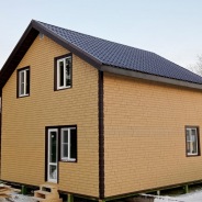 Фото готовых работ - Каркасный дом 7х8 м. (Проект К-155)