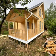 Фото готовых работ - Каркасный дом 6х8 м + терраса 3х4 м