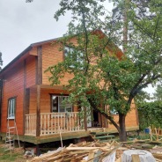 Фото готовых работ - Дом из проф. бруса камерной сушки 6х8 м (Проект Д-154)