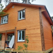 Фото готовых работ - Дом из проф. бруса камерной сушки 6х8 м (Проект Д-154)