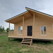 Фото готовых работ - каркасный дом 8х9 м.