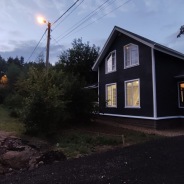 Фото готовых работ - Каркасный дом 6х8 м + терраса 3х4 м