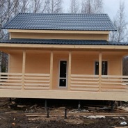 Фото готовых работ - Каркасный дом 7х8 м + терраса 2,5х8 м.