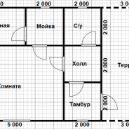 Фото готовых работ - Баня из проф. бруса камерной сушки 10,0 х 6,0 м