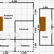 Фото готовых работ - Баня из проф. бруса камерной сушки 8х9 м., с мансардой (Б-55)