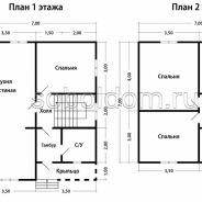 Фото готовых работ - Каркасный дом 7х8 м + терраса 2,5х8 м.