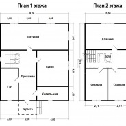 Фото готовых работ - Дом из проф. бруса камерной сушки 8х8,5 м. (Д-31)