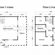 Фото готовых работ - Каркасный дом 8,5х11,5 м (К-162)