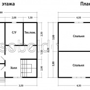 Фото готовых работ - Каркасный дом 6х8 м (Проект К-154)