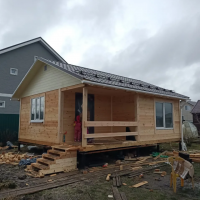 Фото готовых работ - Дом из профилированного бруса 6х7 м.
