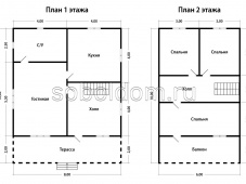 Каркасный дом К-149, 8х10 м.