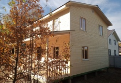Фото готовых работ - Каркасный дом 9х9 м., с террасой (К-123)