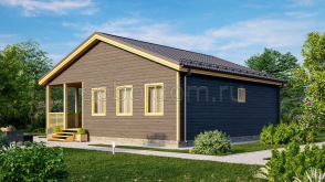 Каркасный дом К-134, 9,5x10 м.