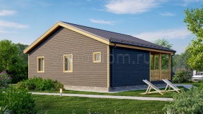 Каркасный дом К-134, 9,5x10 м.