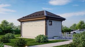 Баня из бруса Б-24, 6x4 м.