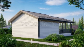 Баня из бруса Б-27, 11,5x8 м.