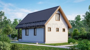 Баня из сухого бруса Б-29, 9x6 м.