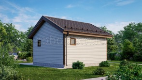 Каркасная баня К-03, 6x6 м.