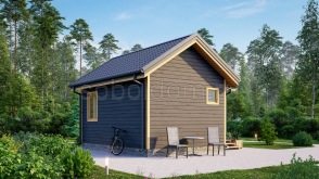 Баня из бруса Б-8, 6x6 м.