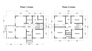 Каркасный дом К-264, 8х10,5 м.