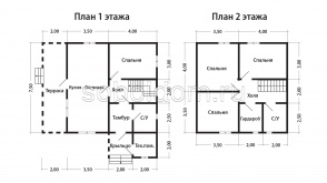 Каркасный дом К-278, 7,5х9,5 м.