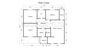 Каркасный дом К-32, 10х12 м.