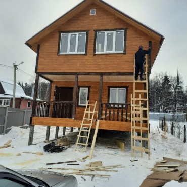 Фото готовых работ - Каркасно-щитовой дом 6х12 м.