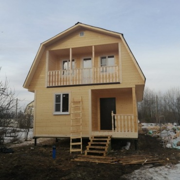 Фото готовых работ - Каркасный дом 6×9 м. с мансардой