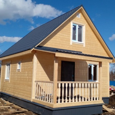 Фото готовых работ - Каркасный дом 6х6 м., с мансардой