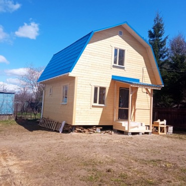 Фото готовых работ - Каркасный дом 6×6. м с мансардой