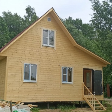 Фото готовых работ - Каркасный дом 6х8 м. с мансардой (Проект К-3)