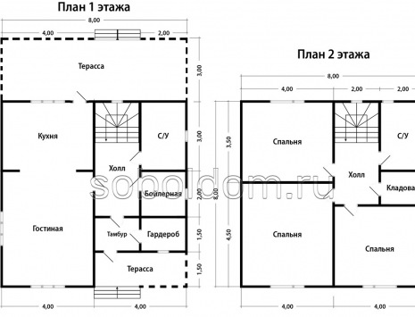 Фото готовых работ - Каркасный дом 8х11 м.