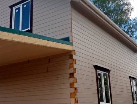 Фото готовых работ - Дом из профилированного бруса 7х8 м + терраса 2,5х7 м