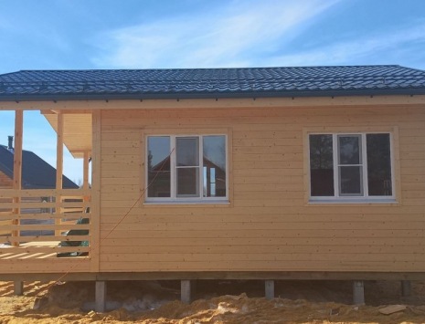 Фото готовых работ - Каркасный дом 6х8 м. + терраса 2,5х8 м.