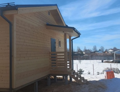 Фото готовых работ - Каркасный дом 6х8 м. + терраса 2,5х8 м.