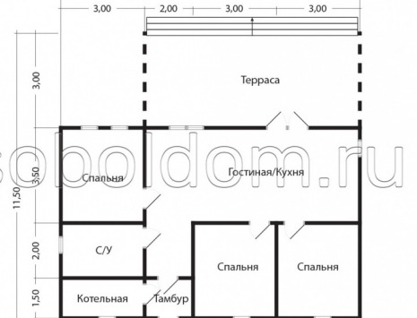 Фото готовых работ - Каркасный дом 7х11 м. (Проект К-183)