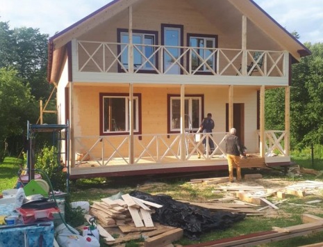 Фото готовых работ - Каркасно-щитовой дом 8х10 м.