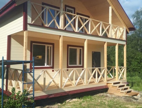 Фото готовых работ - Каркасно-щитовой дом 8х10 м.