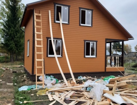 Фото готовых работ - Каркасно-щитовой дом 6х8 м. (К-12)