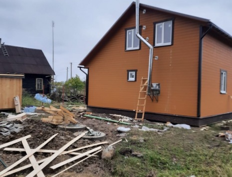 Фото готовых работ - Каркасно-щитовой дом 6х8 м. (К-12)