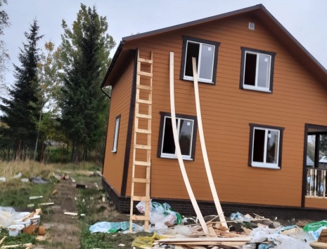 Фото готовых работ - Каркасно-щитовой дом 6х8 м. (К-12)