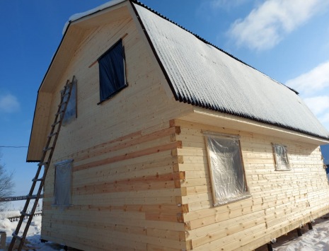Фото готовых работ - Дом 7х9 м. из бруса камерной сушки