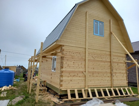 Фото готовых работ - Дом 6×8 м. из проф. бруса камерной сушки