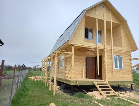 Фото готовых работ - Дом 6×8 м. из проф. бруса камерной сушки