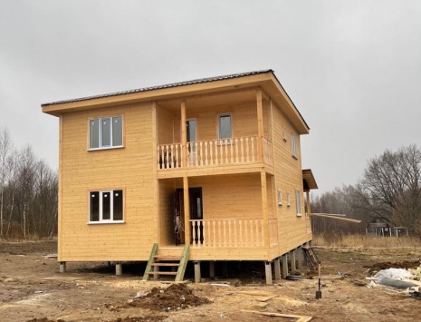 Фото готовых работ - Каркасный дом 8х9 м + терраса 2,5х8 м