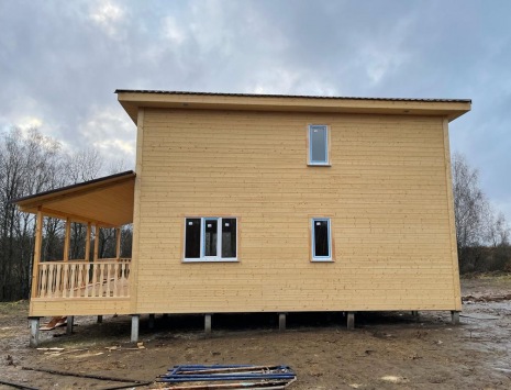 Фото готовых работ - Каркасный дом 8х9 м + терраса 2,5х8 м