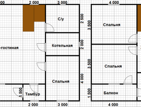 Фото готовых работ - Каркасный дом 8,5х11,5 м (Проект К-162)