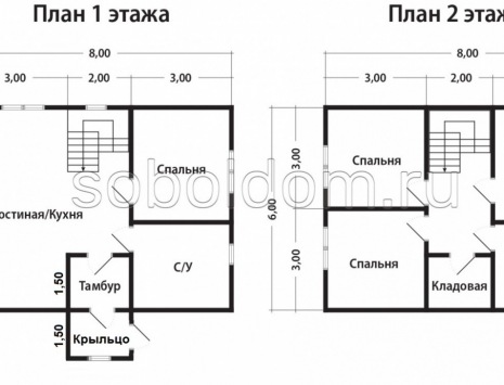 Фото готовых работ - Каркасный дом 6х8 (Проект К-177)